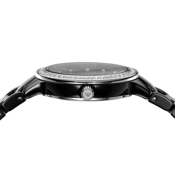 Emporio Armani Round Black Women Watch Ar70008