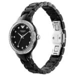 Emporio Armani Round Black Women Watch Ar70008