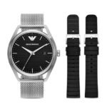 Emporio Armani Round Black Men Watch Ar80055