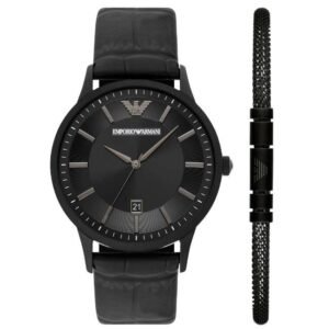 Emporio Armani Round Black Men Watch Ar80057