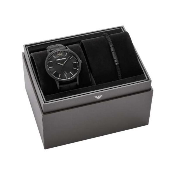Emporio Armani Round Black Men Watch Ar80057