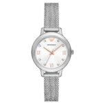 Emporio Armani Round Silver Women Watch Ar80065Set