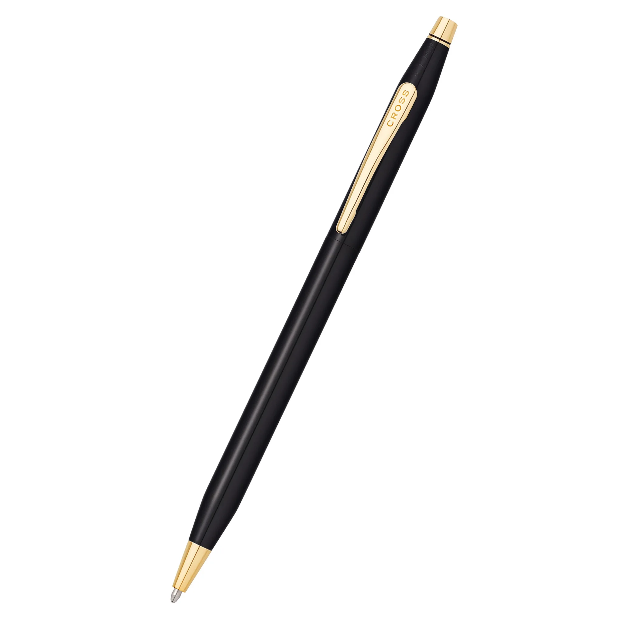 Cross Pen Classic Century Glossy Black PVD Ballpoint pen with Gold PVD appointments