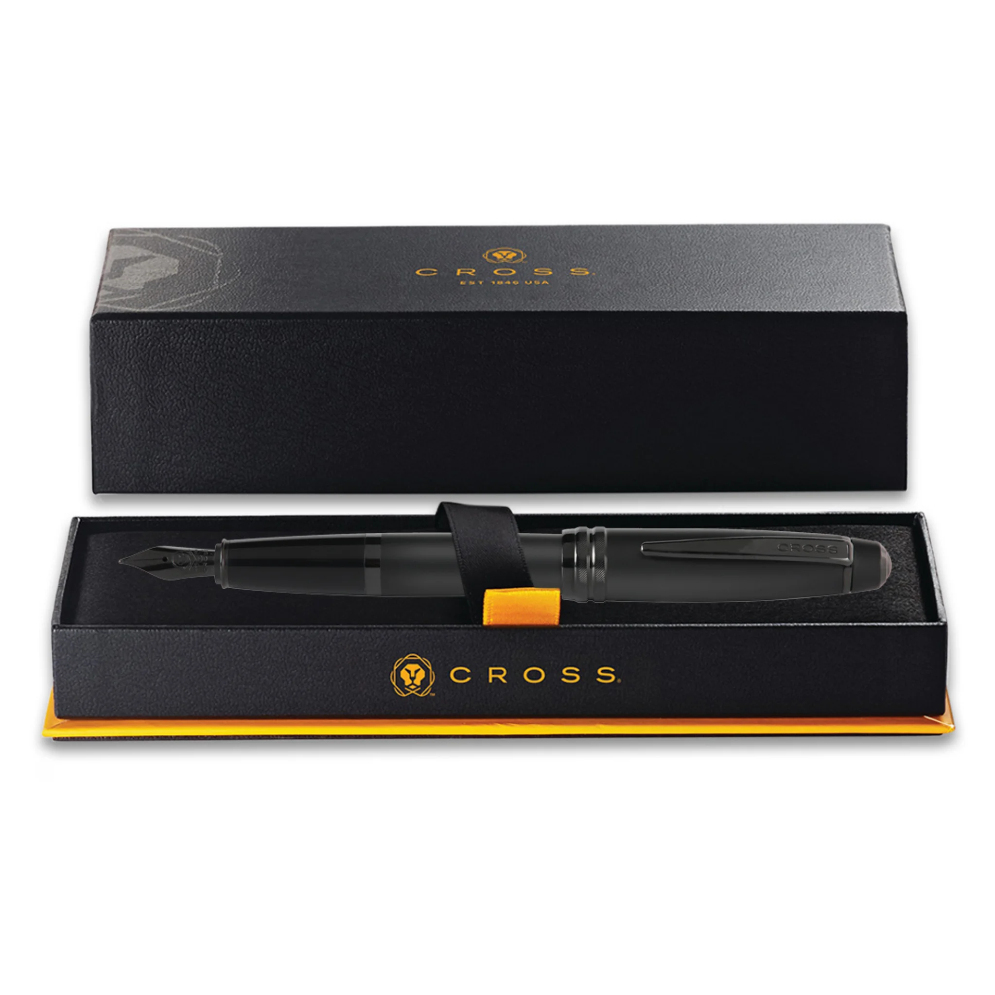 Cross Pen Bailey Matte Black Fountain Pen w Medium Stainless/Black PVD Nib