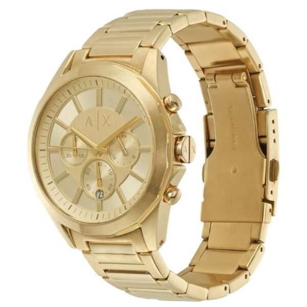 Armani Exchange Round Gold Men Watch Ax2602