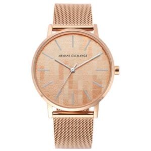 Armani Exchange Round Rose Gold Women Watch Ax5584