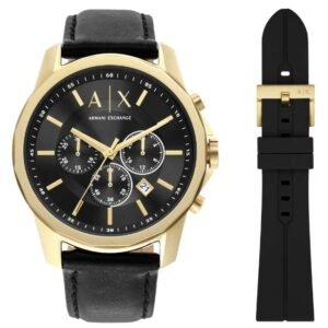 Armani Exchange Round Black Men Watch Ax7133Set