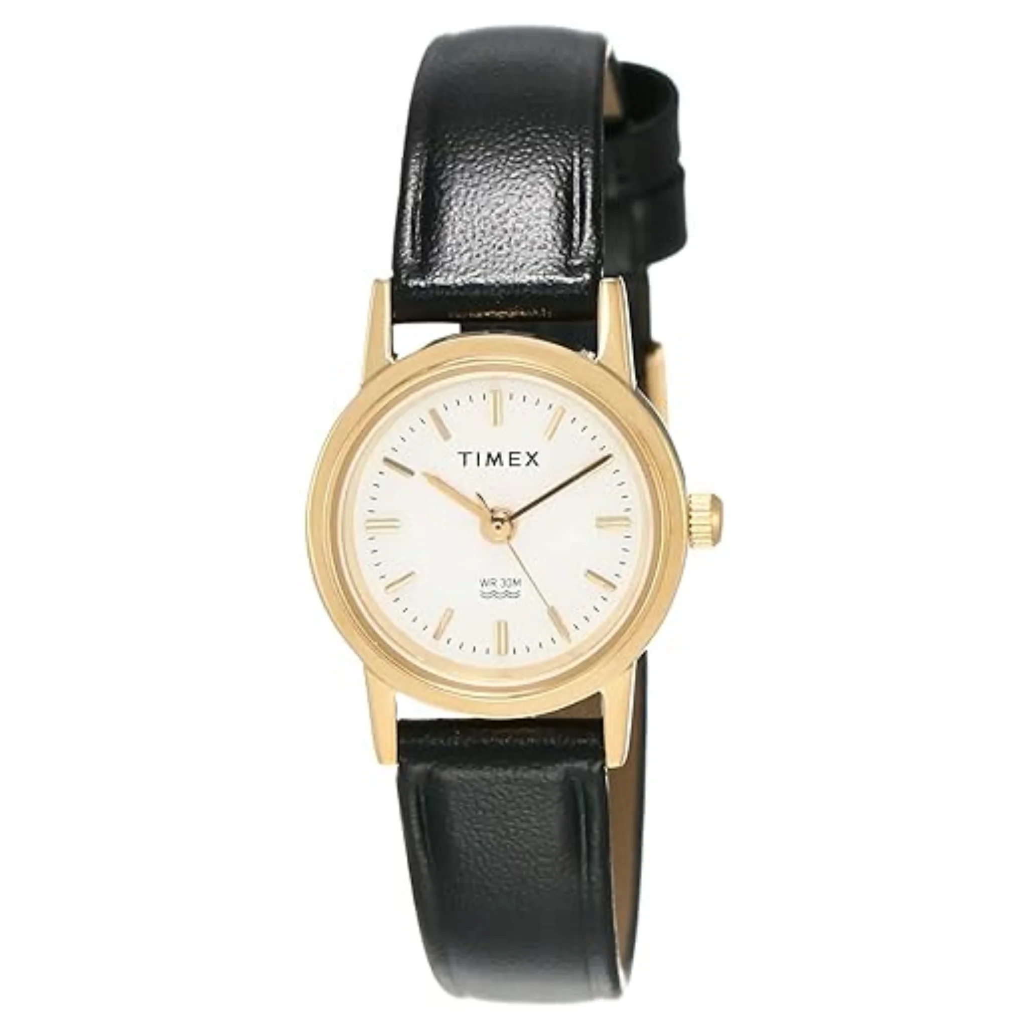 TIMEX Classics Analog White Dial Women's Watch-B300, Black, Strap