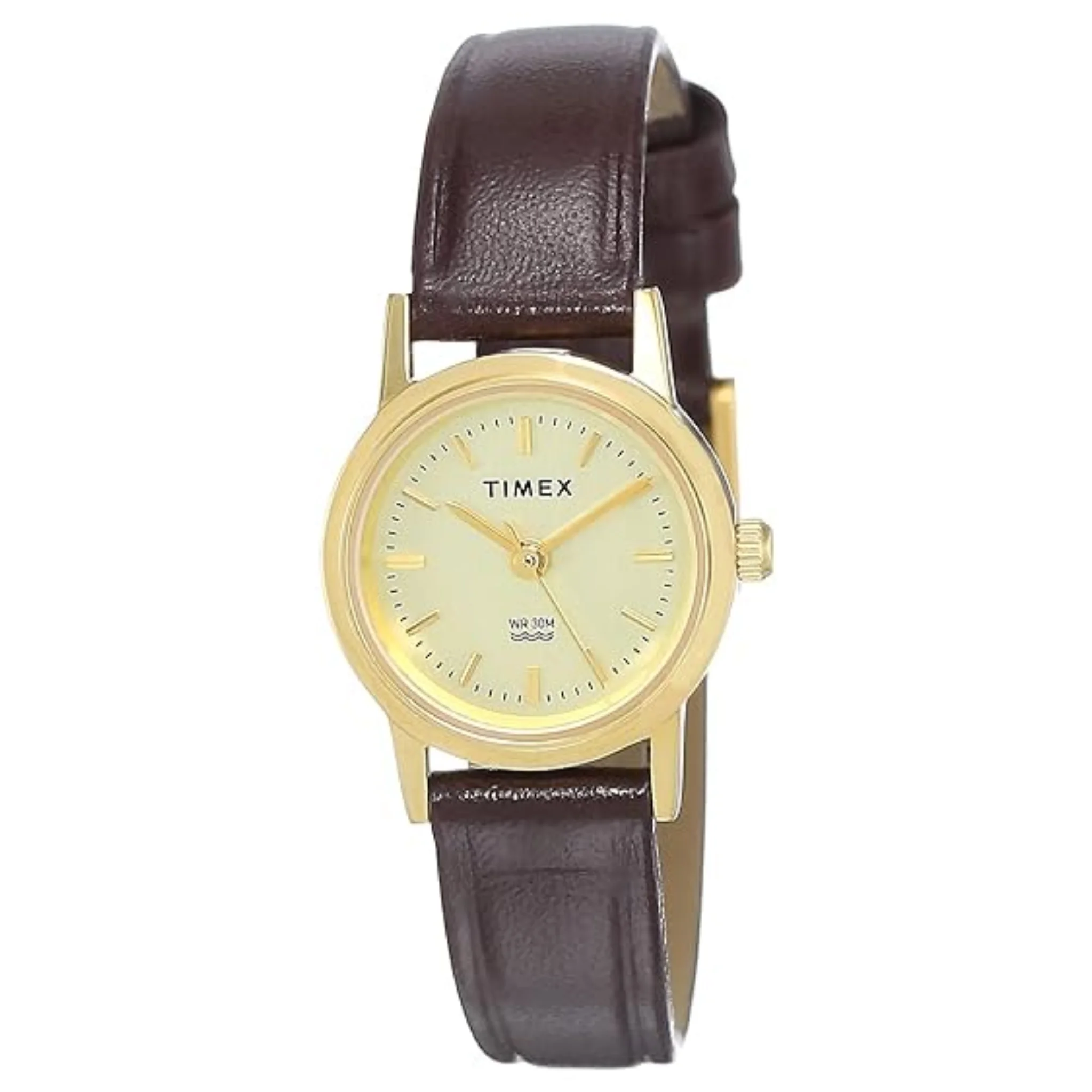 TIMEX Classics Analog Beige Dial Women's Watch -B301, Brown, Strap