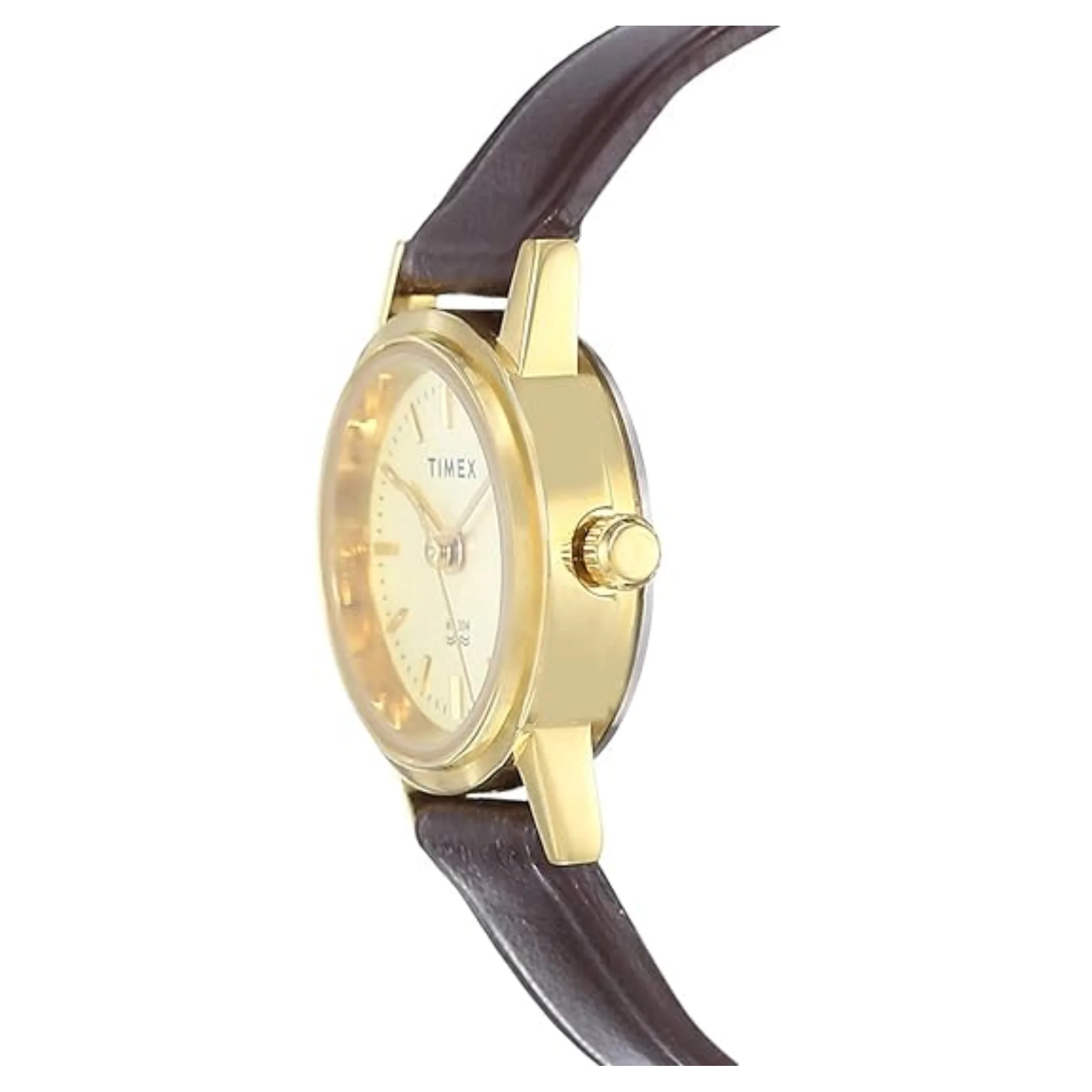 TIMEX Classics Analog Beige Dial Women's Watch -B301, Brown, Strap
