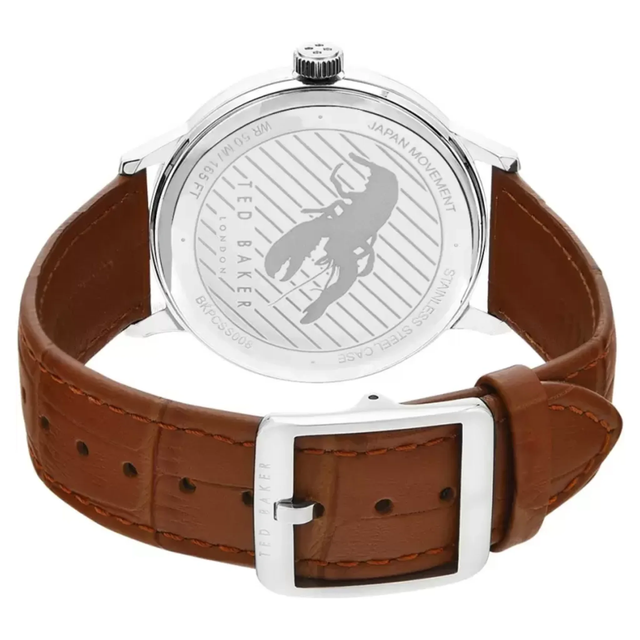 Ted Baker Brown Men Silver 42mm Watch BKPCSS008