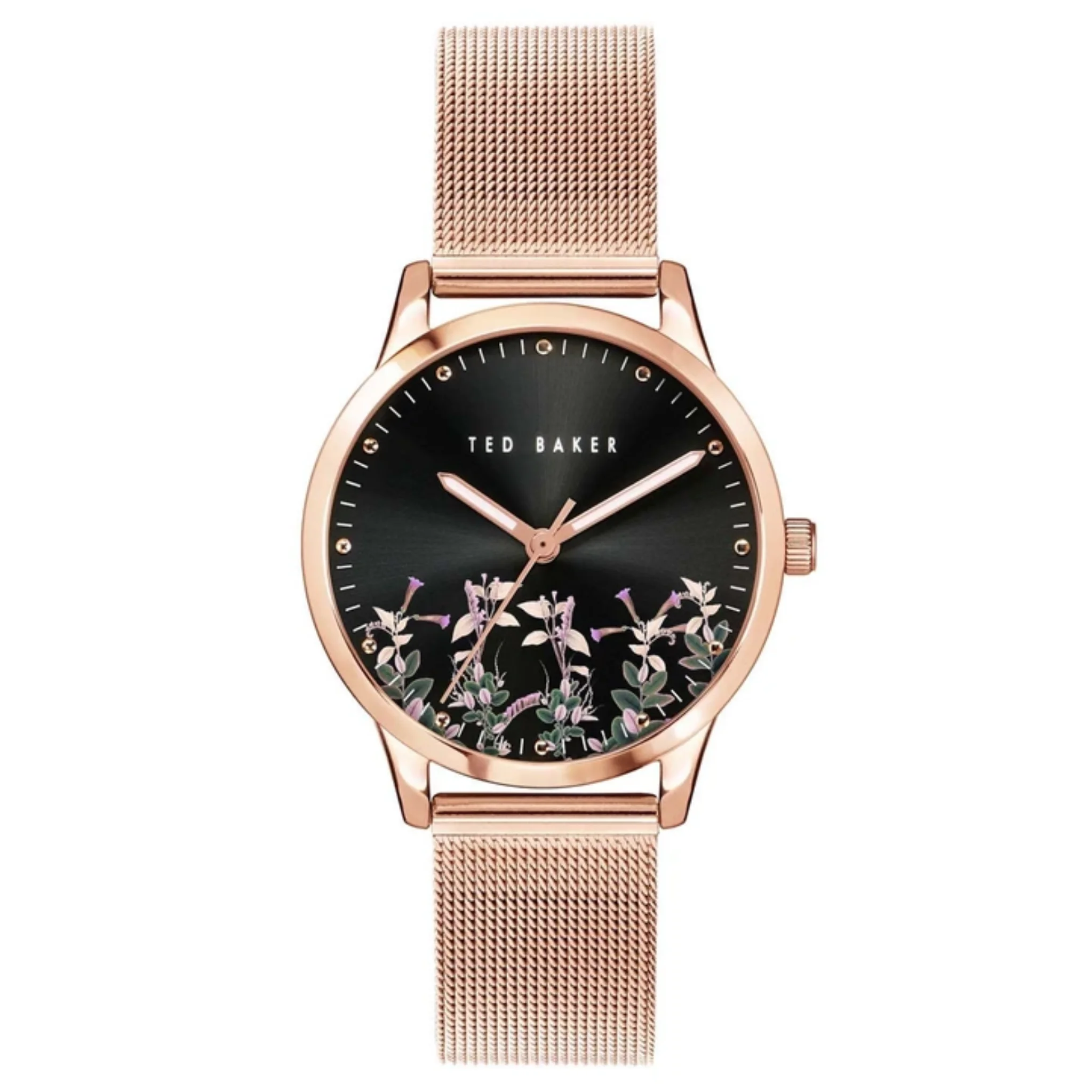 Ted Baker Rose Gold Women Black 34mm Watch BKPFZF007