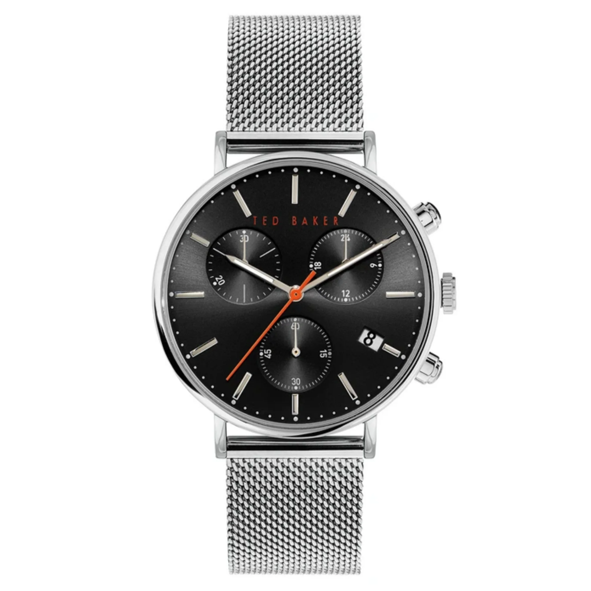 Ted Baker Silver Men Black 41mm Watch BKPMMS119