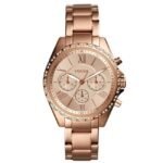 Fossil Round Rose Gold Women Watch Bq3377