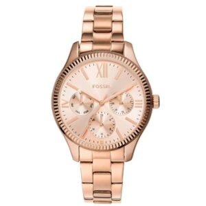 Fossil Round Rose Gold Women Watch Bq3691