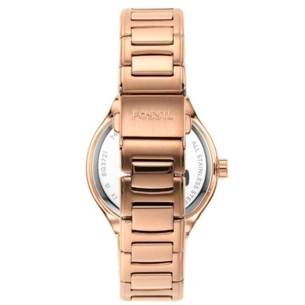 Fossil Round Rose Gold Women Watch Bq3721