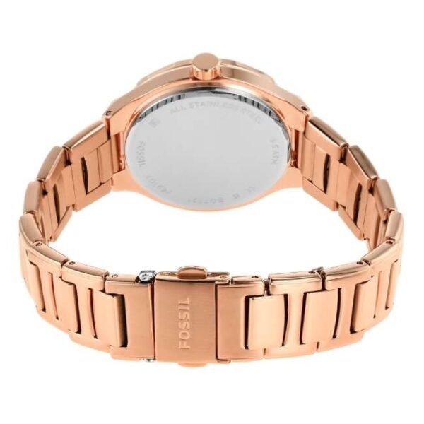 Fossil Round Rose Gold Women Watch Bq3721