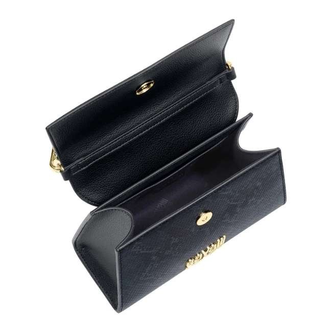 Cavalli Class Noira Black Snake Casual Hand Bag Cchb00882100