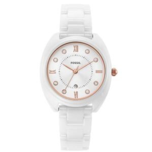 Fossil Round White Women Watch Ce1115