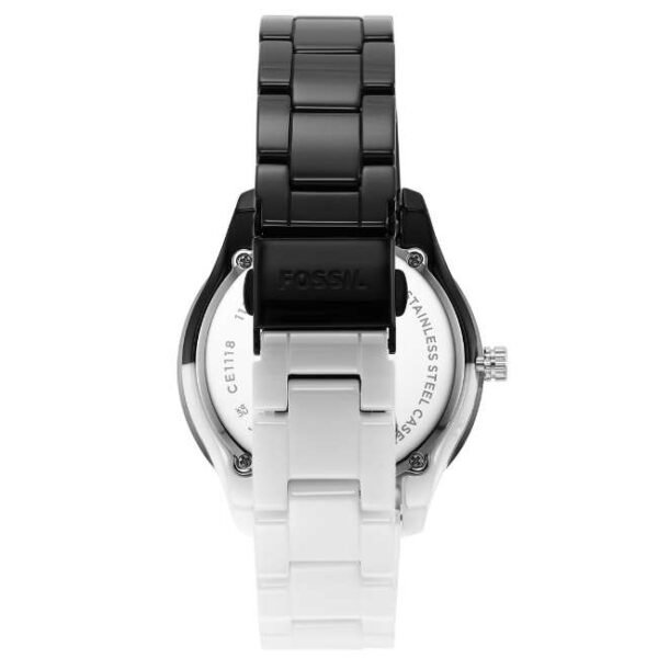 Fossil Round Black, White Women Watch Ce1118