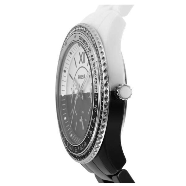 Fossil Round Black, White Women Watch Ce1118