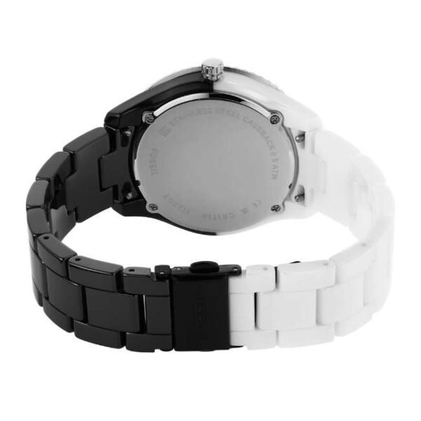 Fossil Round Black, White Women Watch Ce1118