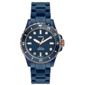 Fossil Round Blue Women Watch Ce1125