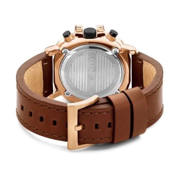 Cerruti 1881 Positano Men Multifunctional Watch with Leather Strap-CECIWGF2224503W
