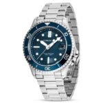 Cerruti 1881 Blue Dial Stainless Steel Strap Watch for Men-CECIWGH2224205W