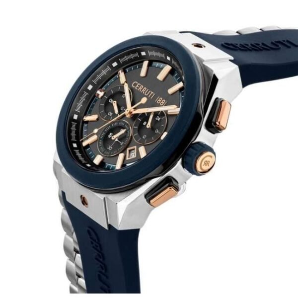 Cerruti 1881 Grey Dial Silicone Strap Watch for Men-CECIWGQ0006801