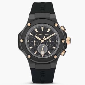 Cerruti 1881 Lucardo Men Chronograph Watch with Silicone Strap -CECIWGQ2224302W