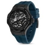 Cerruti 1881 Black Dial Silicone Strap Watch for Men-CECIWGR0007102