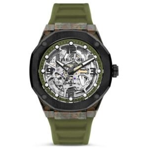 Cerruti 1881 Green Dial Silicone Strap Watch for Men-CECIWGR2223904