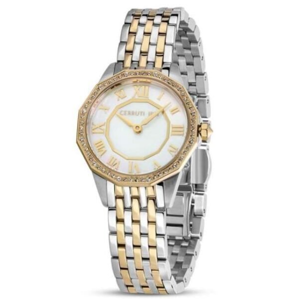 Cerruti 1881 Quartz Analog Mother of Pearl Dial Stainless Steel Strap Watch for Women-CECIWLG0008203W