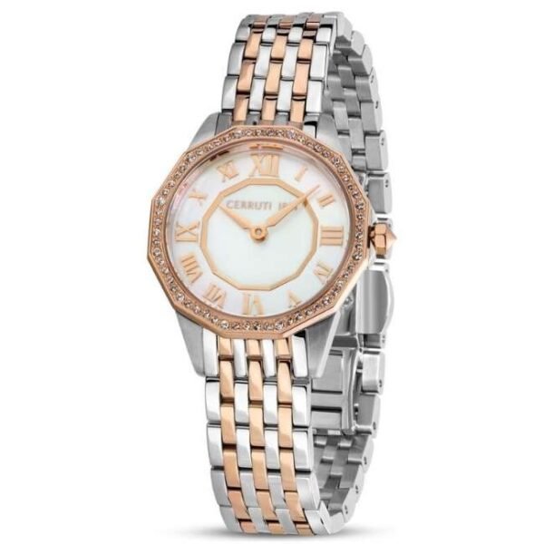 Cerruti 1881 Quartz Analog Mother of Pearl Dial Stainless Steel Strap Watch for Women-CECIWLG0008205W