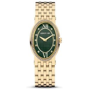 Cerruti 1881 Quartz Analog Green Dial Stainless Steel Strap Watch for Women-CECIWLG2226104W