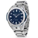 Cerruti 1881 Blue Dial Stainless Steel Strap Watch for Men-CECRA29010