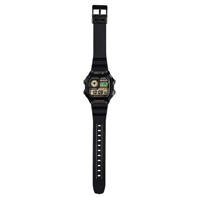 Casio Round Unisex Black Watch D098