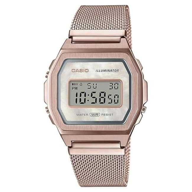 Casio Square Unisex Rose Gold Watch D195