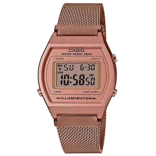 Casio Rectangular Unisex Gold Watch D216