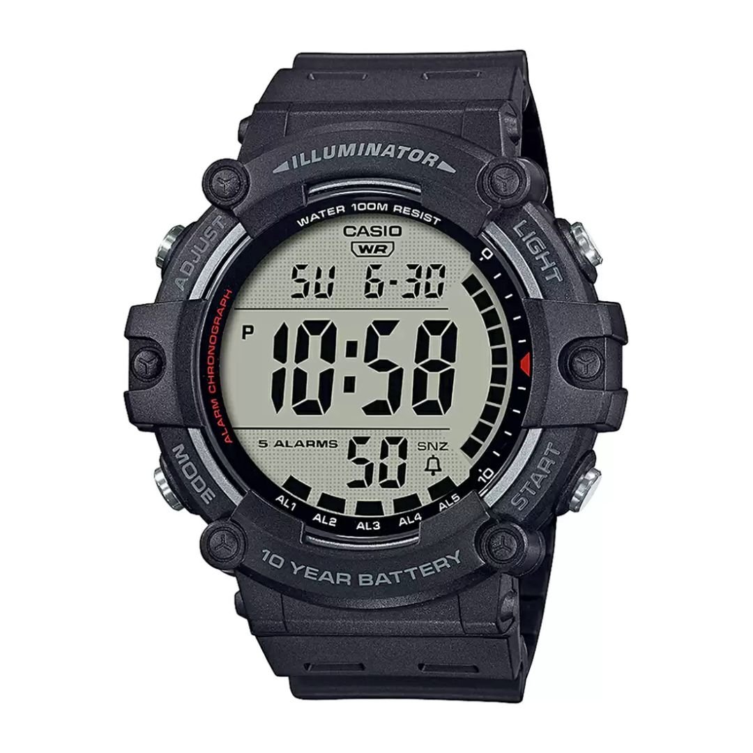 Casio Round Men Black Watch D218