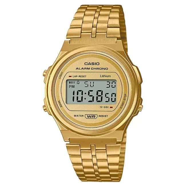 Casio Round Unisex Gold Watch D226