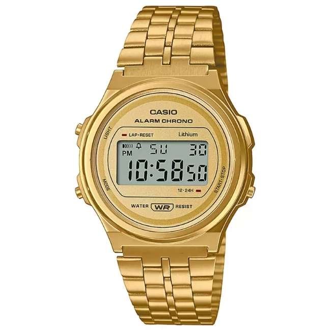 Casio Round Unisex Gold Watch D226