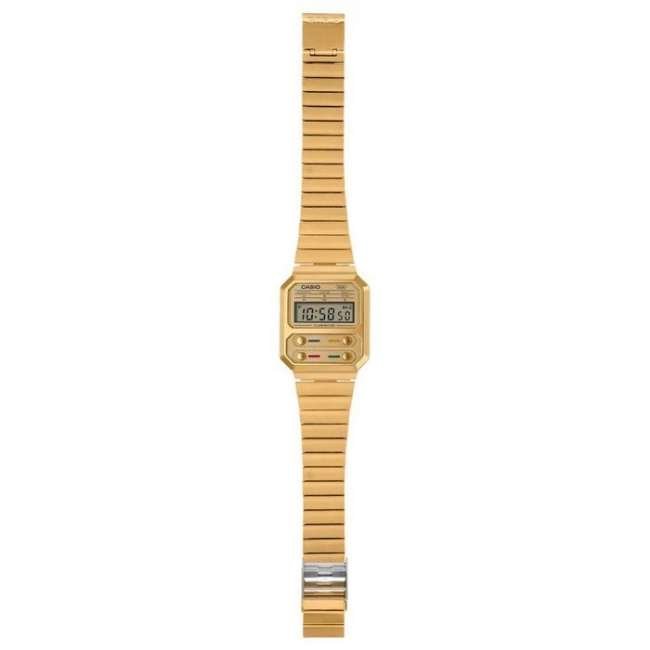 Casio Rectangular Unisex Gold Watch D240