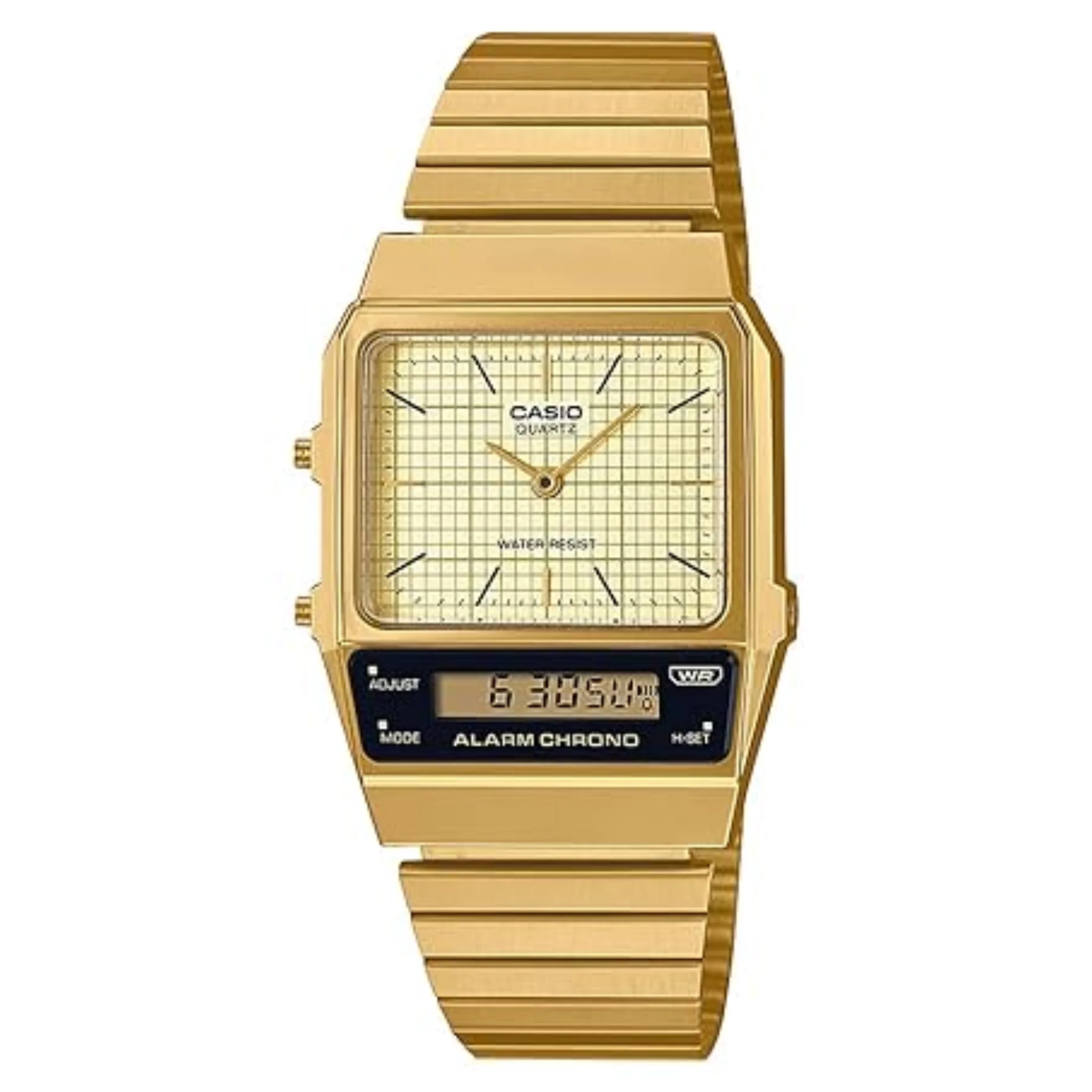 Casio Vintage Male Analog-Digital Stainless Steel Watch- D282