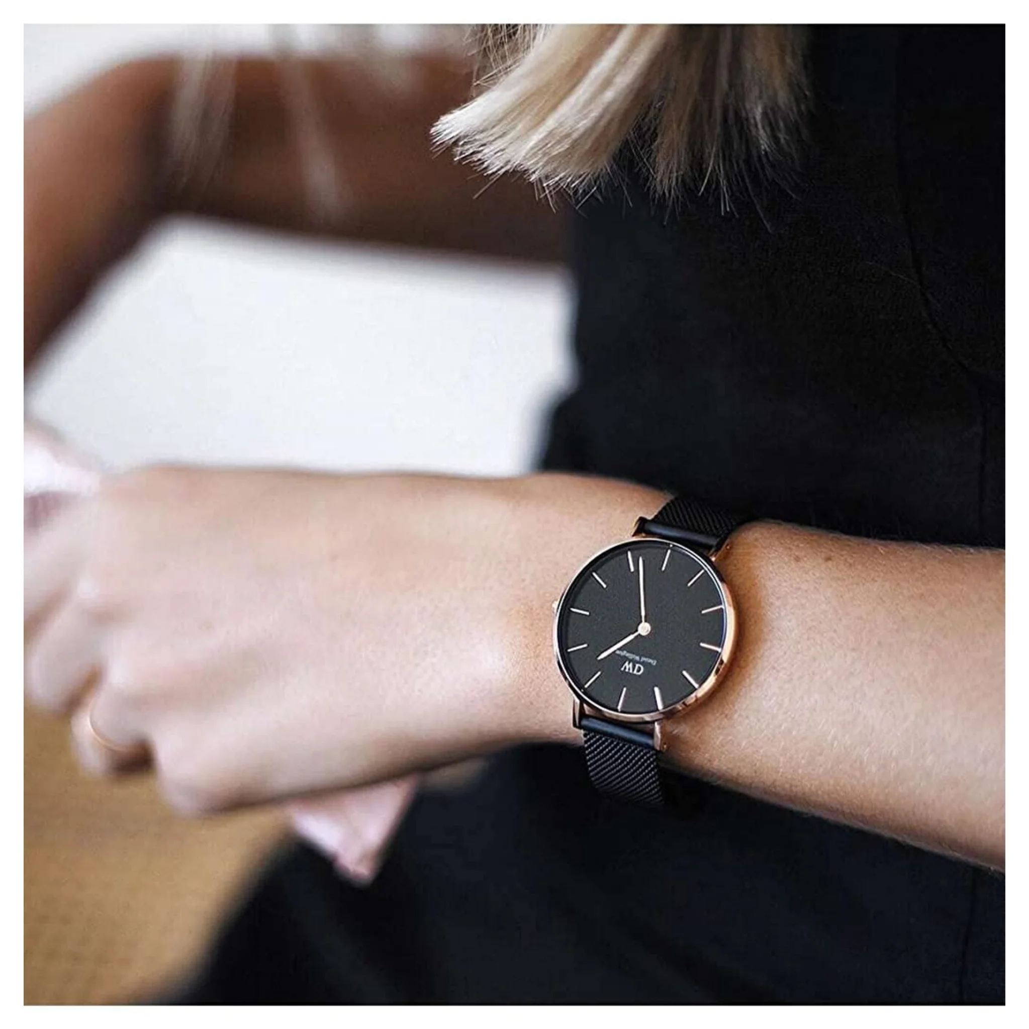 Daniel Wellington Petite 32 Ashfield RG Black-DW00100201