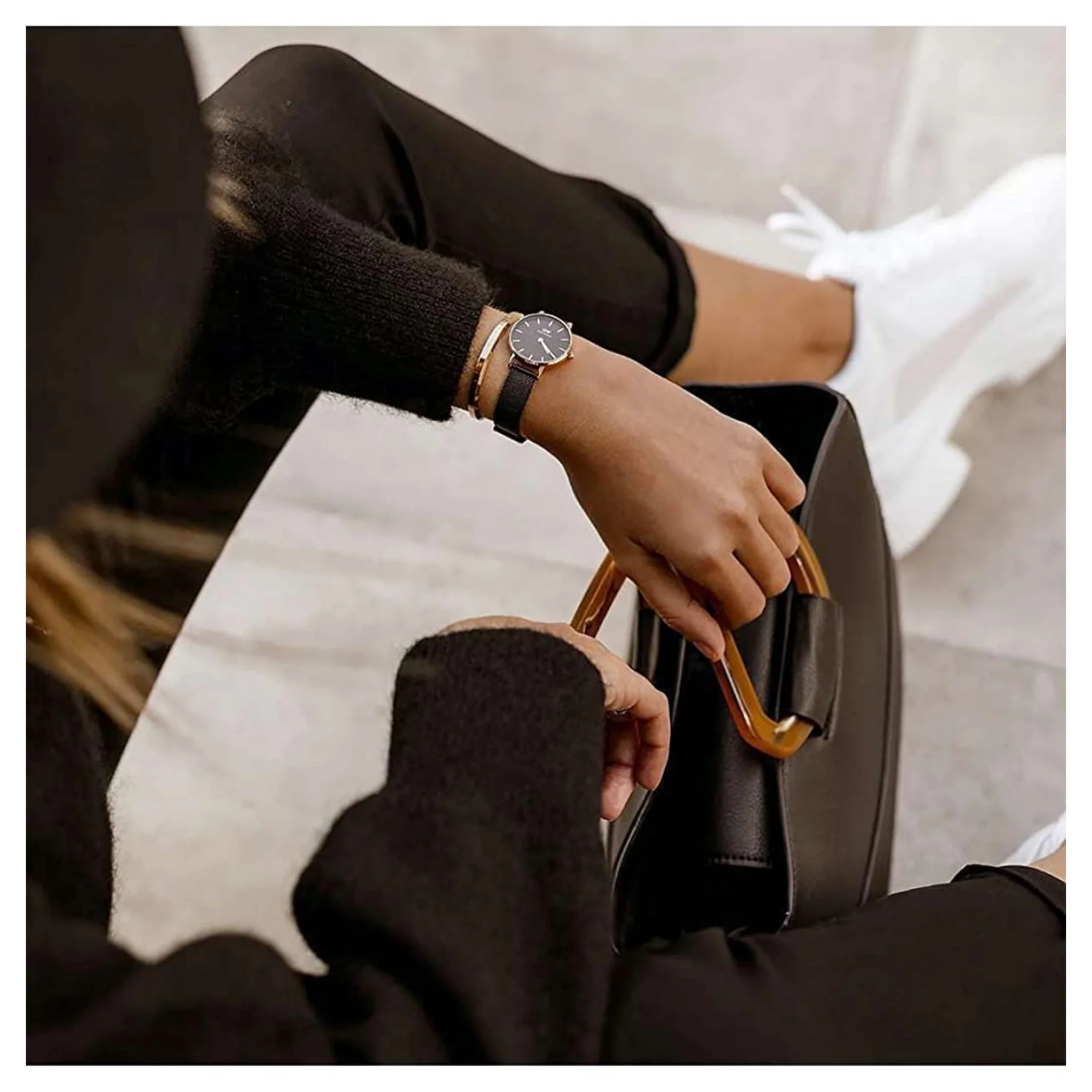 Daniel Wellington Petite 28 Ashfield RG Black-DW00100245