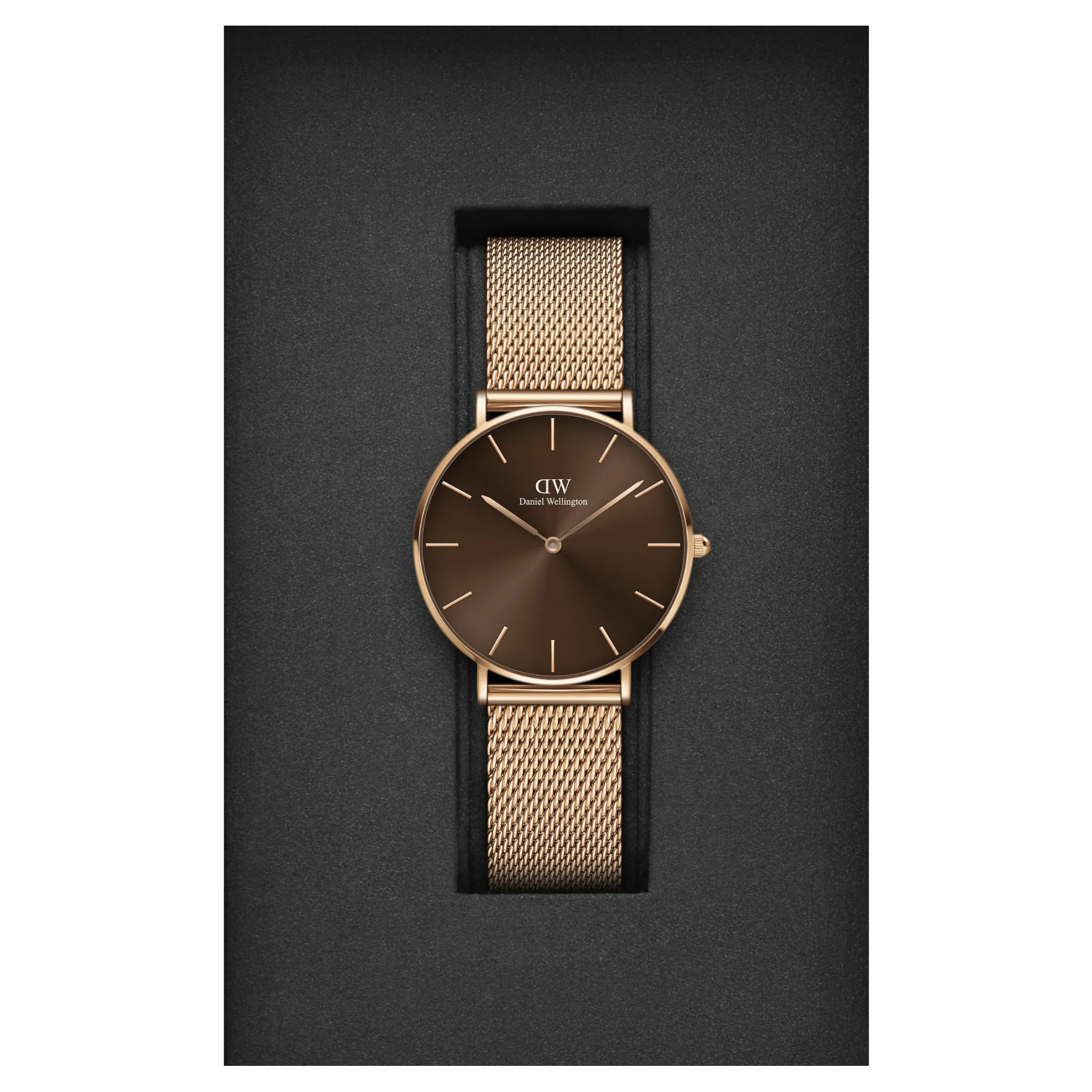 Daniel Wellington Petite Amber 36 RG Brown-DW00100478K