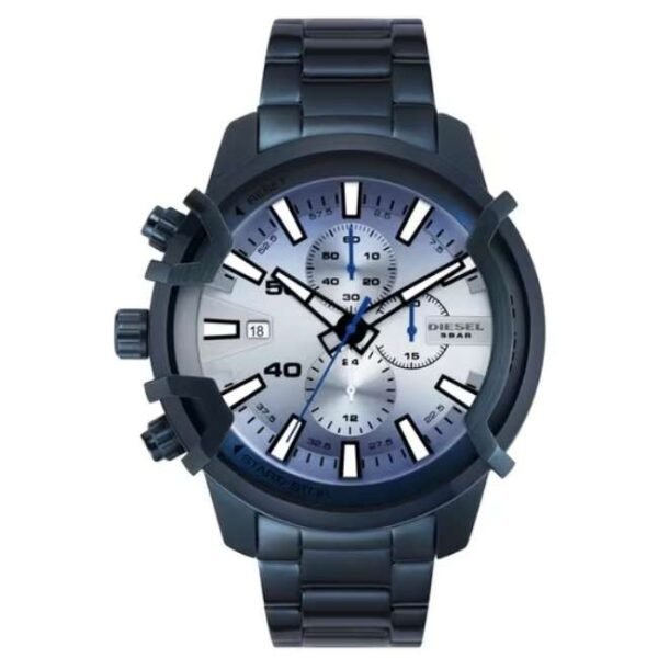 Diesel Round Silver Men Watch Dz4596