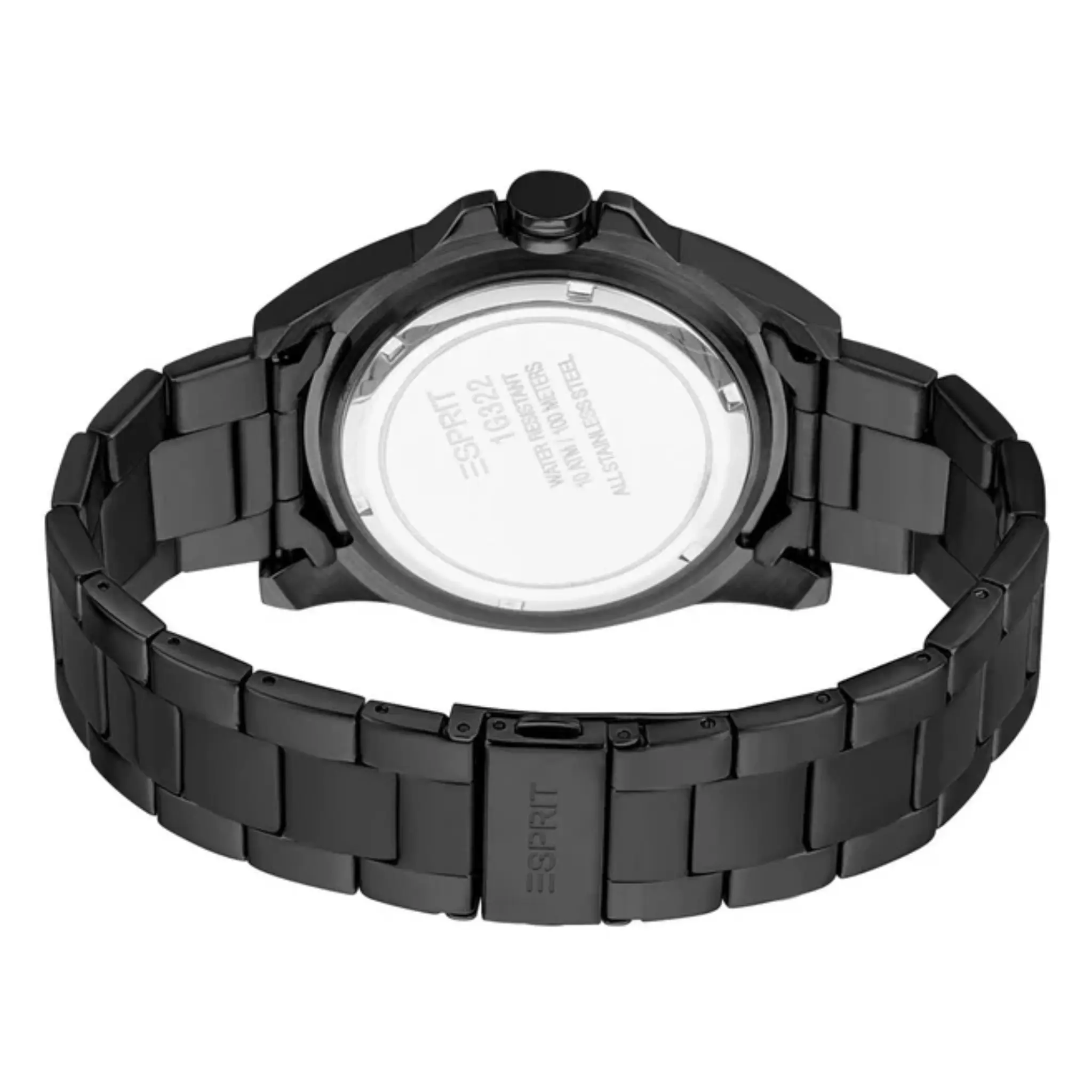 Esprit Mens Black Dial Stainless Steel Analog Watch - ES1G322M0075